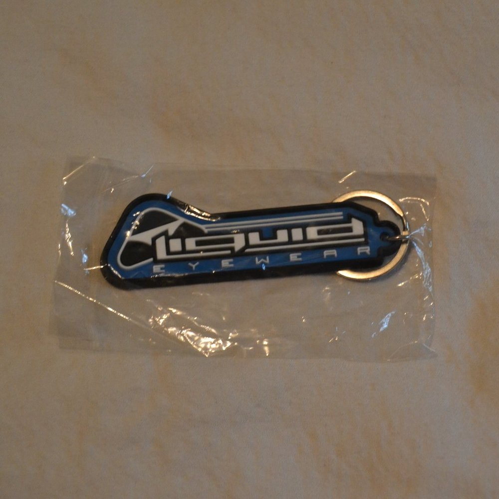 Liquid Eyewear Rubber Logo Keychain - Brand New